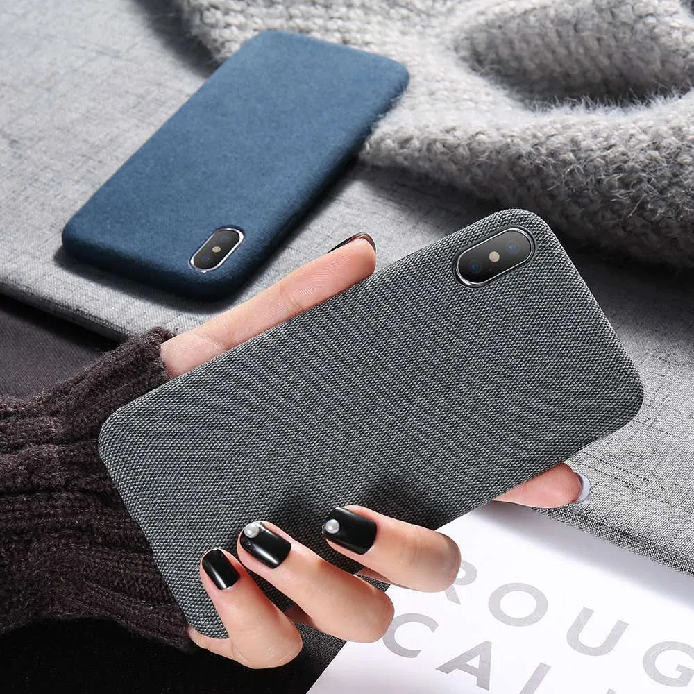 Etui Elegant Cloth Case - iPhone 7 Plus / 8 Plus - Granatowy