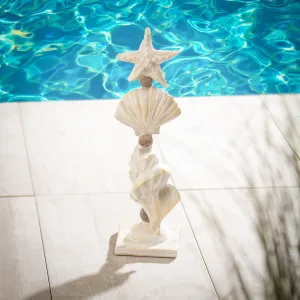 Evergreen Statuary,3 Tier Seashell Statuary,5.31x4.92x17.52 Inches
