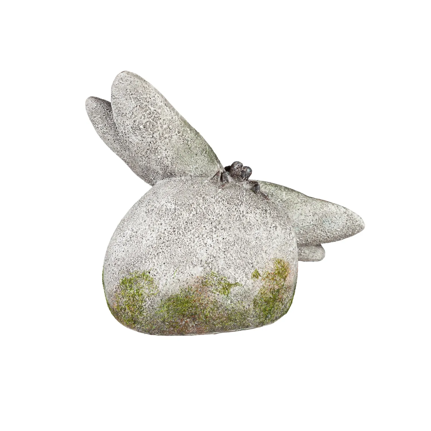 Evergreen Statuary,Faux Moss Butterfly & Dragonfly, Set of 2,4.38x8x6.5 Inches