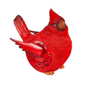 Evergreen Statuary,Solar Engraved Cardinal,6.3x8.78x8.66 Inches