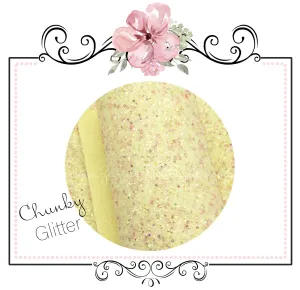 Fairy Dust Pretty In Lemon ~ Glitter Canvas Craft Fabric Sheets