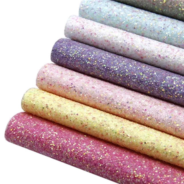 Fairy Dust Pretty In Lemon ~ Glitter Canvas Craft Fabric Sheets