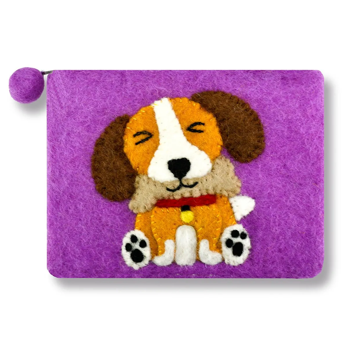 Felted Cute Dog Coin Purse