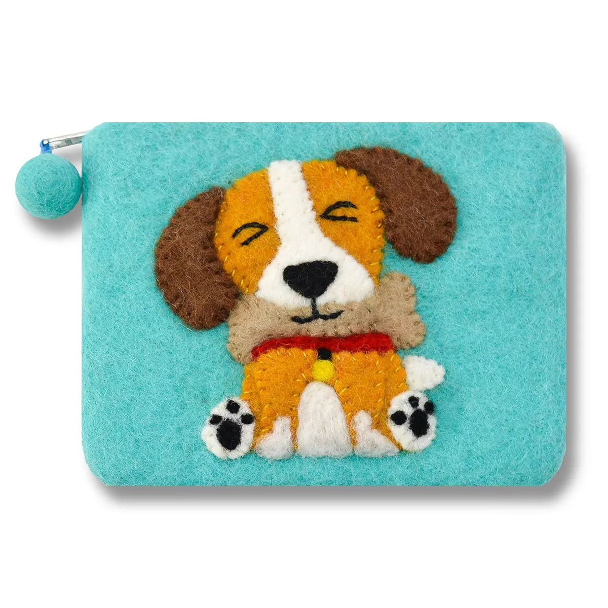 Felted Cute Dog Coin Purse