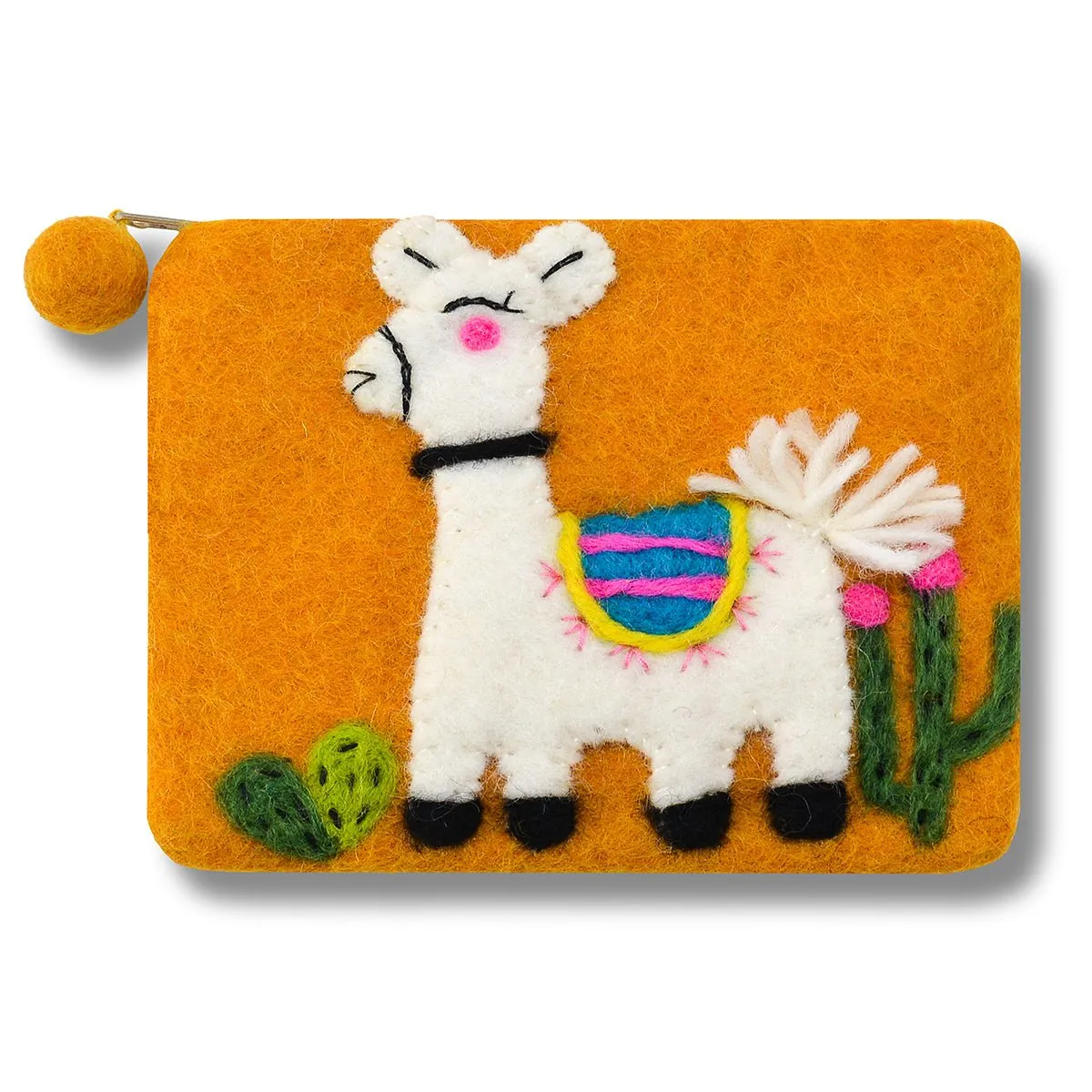 Felted Llama Coin Purse