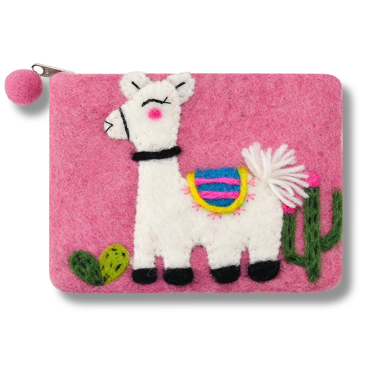 Felted Llama Coin Purse