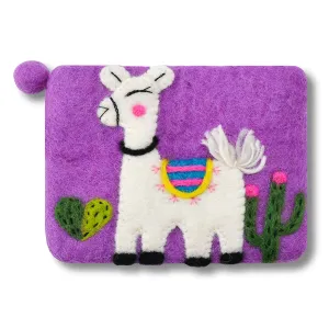 Felted Llama Coin Purse