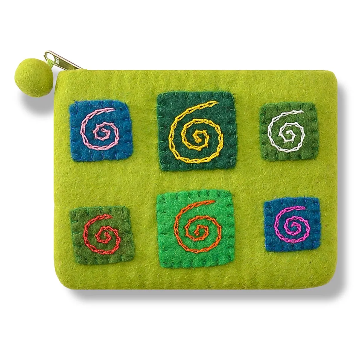 Felted Stitched and Hand Needle Coin Purse