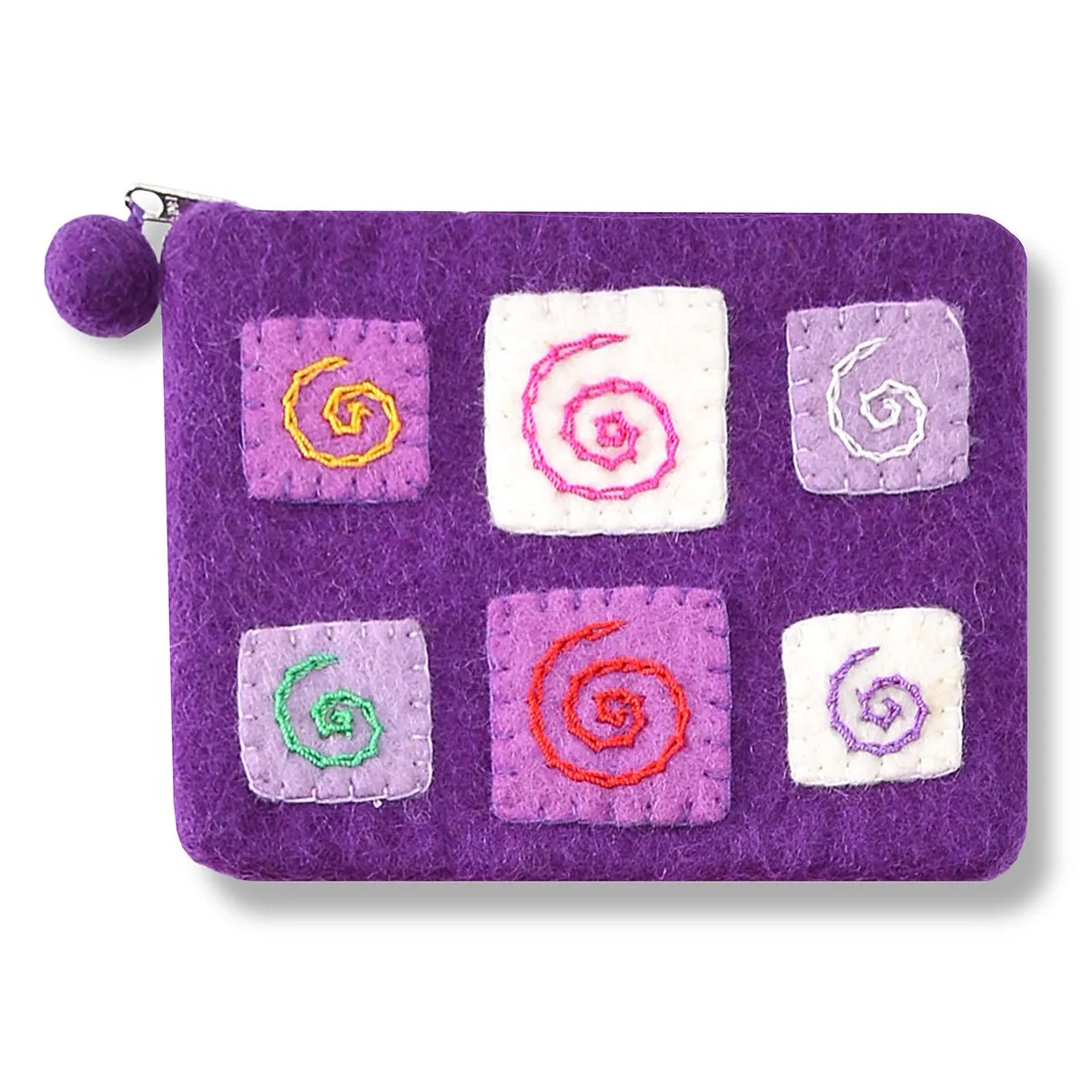 Felted Stitched and Hand Needle Coin Purse