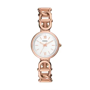 Fossil Carlie Women's Three-Hand Rose Gold-Tone Stainless Steel Watch - ES5273