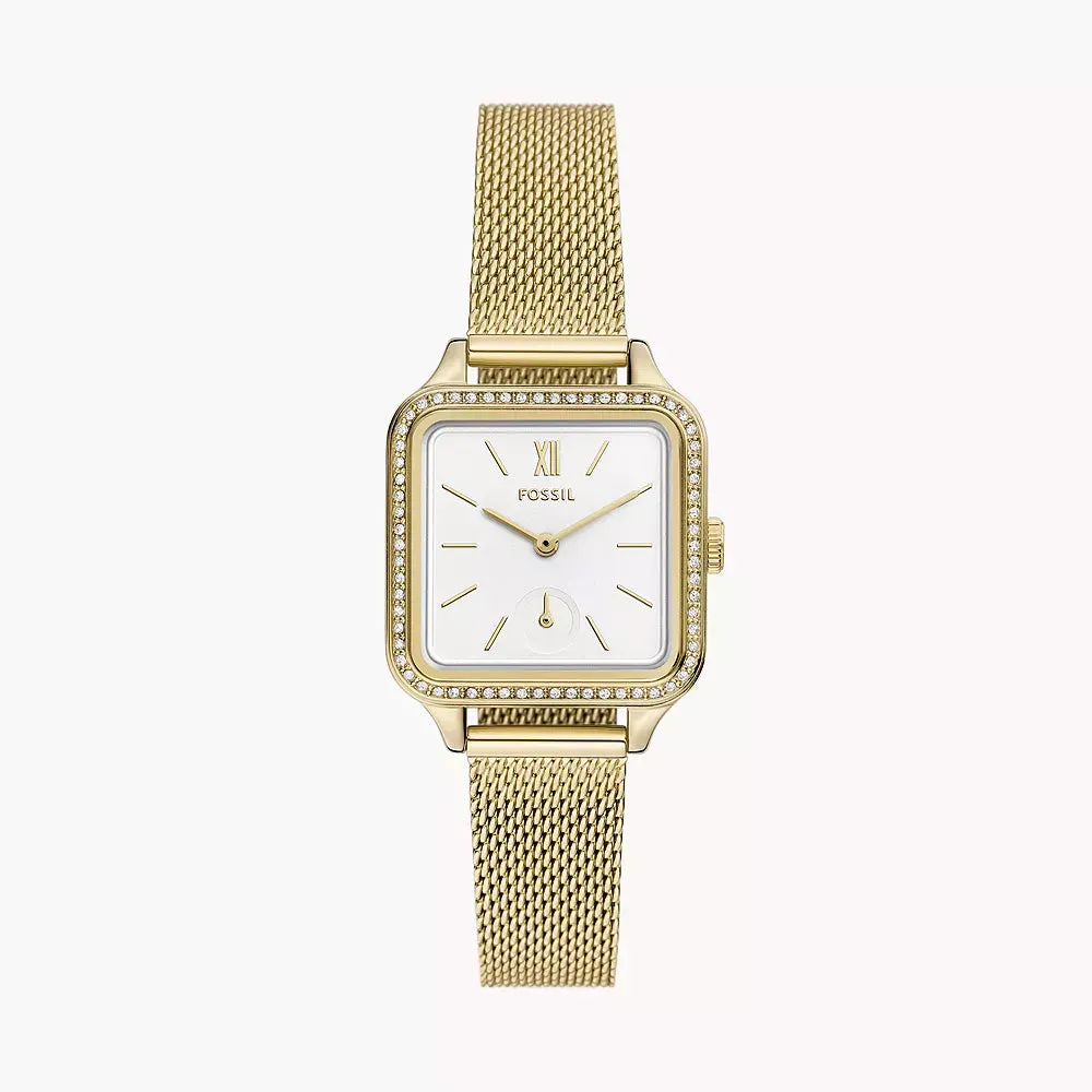 Fossil Colleen Gold Stainless Steel Mesh Women's Watch