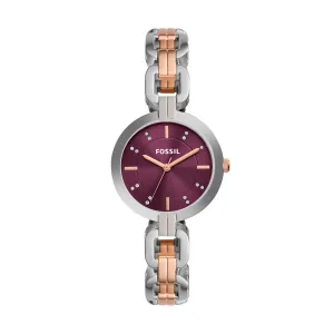 Fossil Kerrigan Three-Hand Two-Tone Stainless Steel Watch
