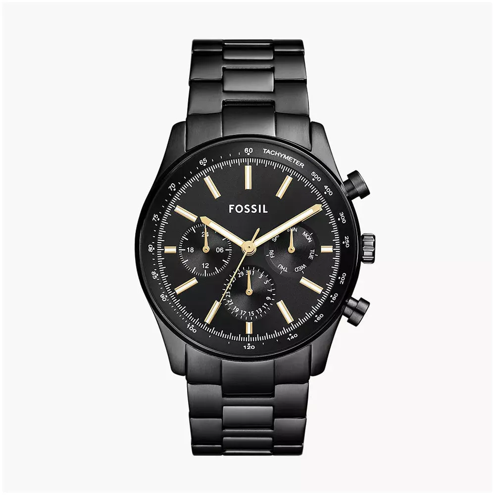 Fossil Sullivan Multifunction Black Stainless Steel Watch