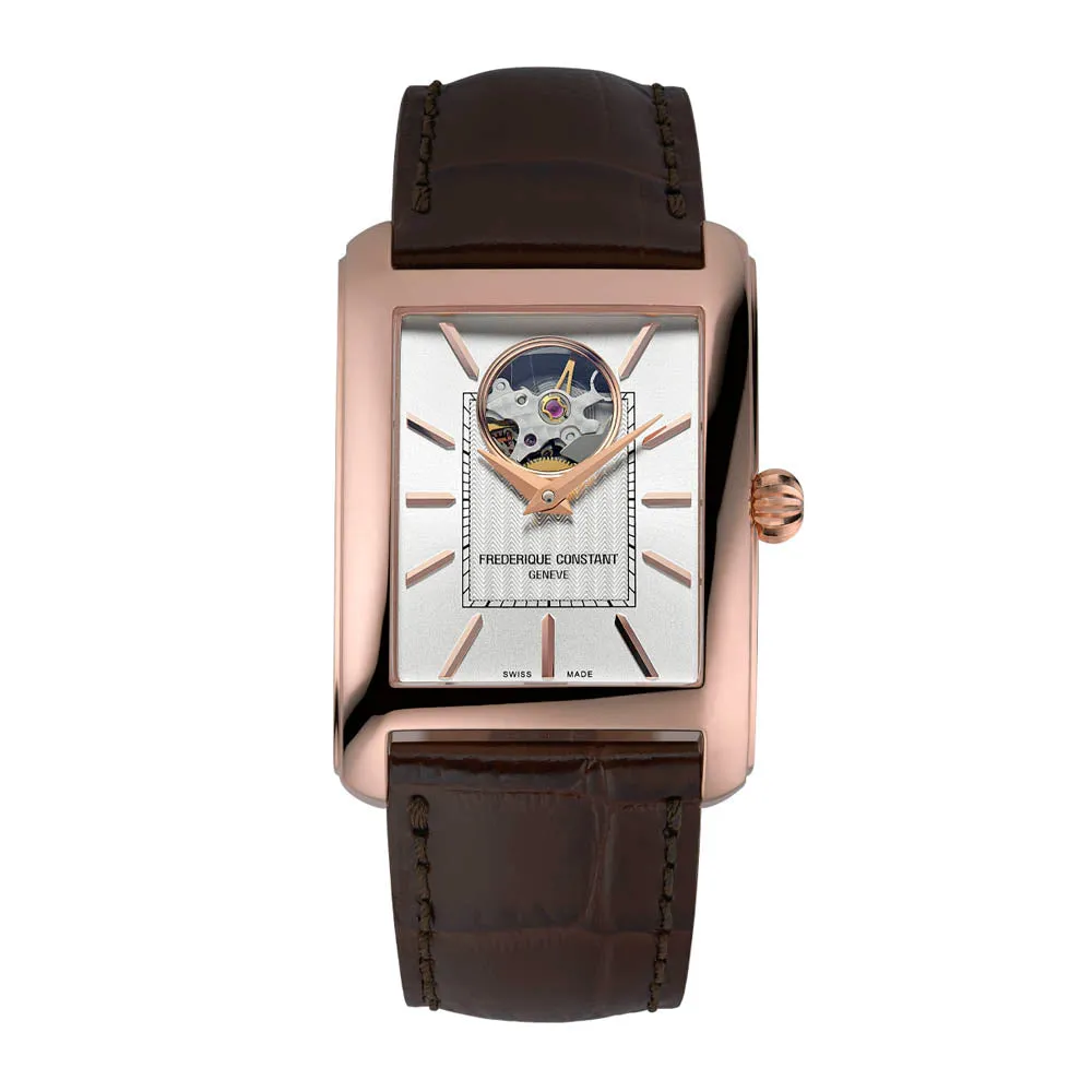 Frederique Constant Men's Watch Rose Gold Tone Case Silver Dial Automatic Watch