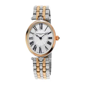 Frederique Constant Women's Watch Silver & Rose Gold Tone Case Silver Dial Quartz Watch