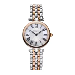 Frederique Constant Women's Watch Silver & Rose Gold Tone Case Silver Dial Quartz Watch