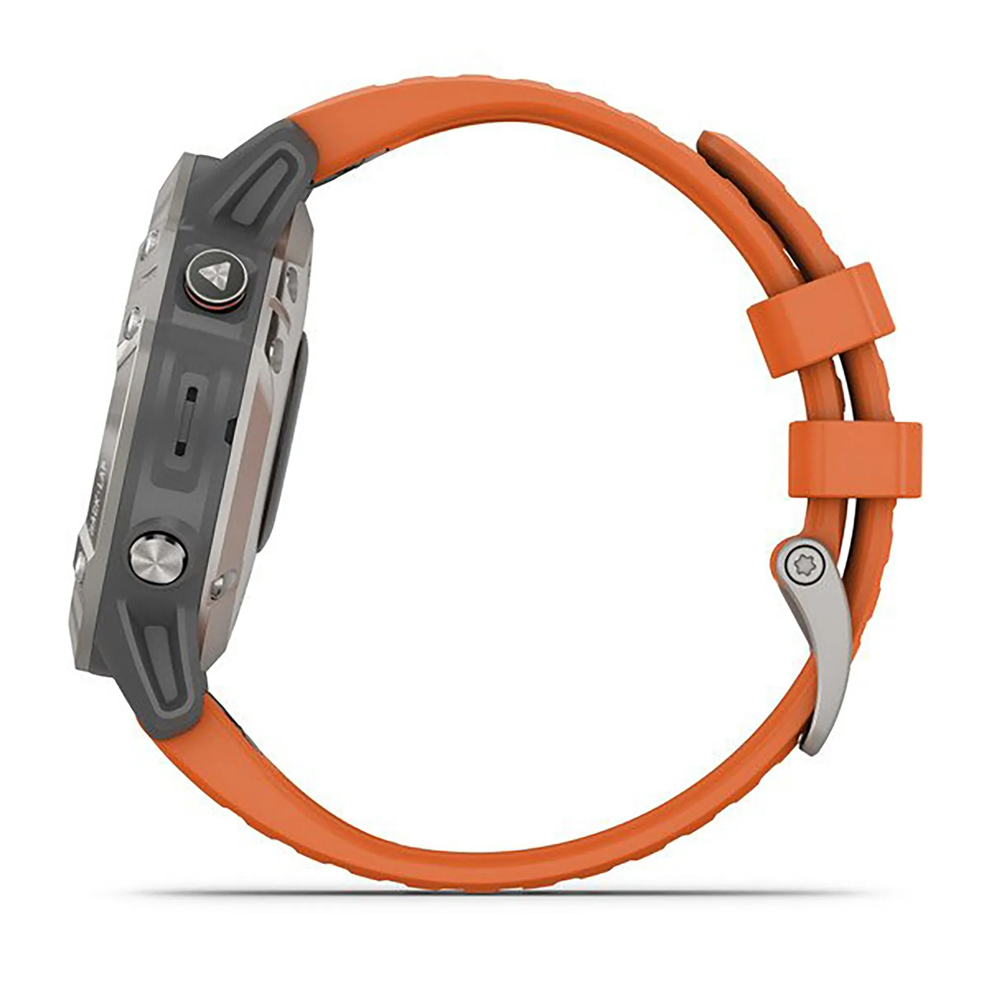 Garmin Fenix 6 Silicone Orange Strap Full Color Display Dial Watch - 010-02158-14