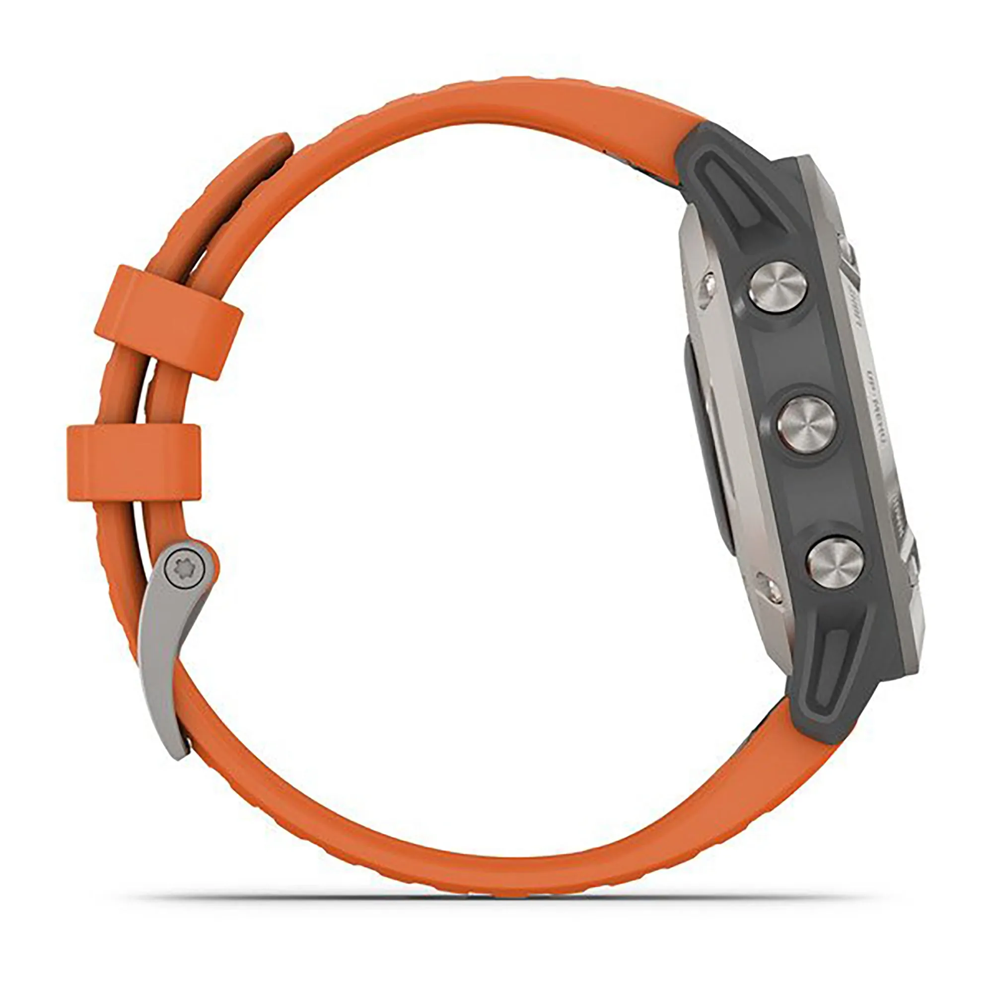Garmin Fenix 6 Silicone Orange Strap Full Color Display Dial Watch - 010-02158-14
