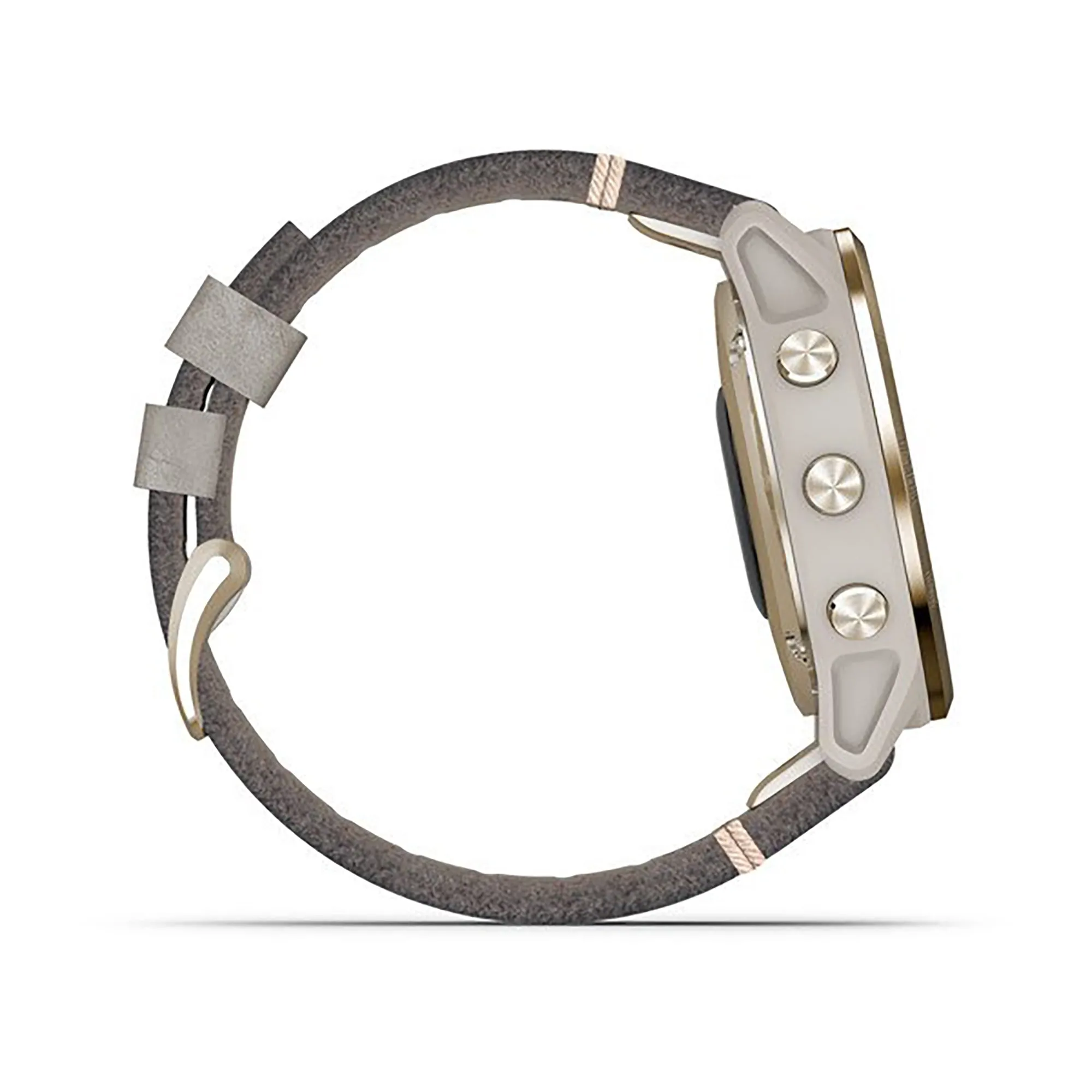 Garmin Fenix 6S Leather Gray Strap Full Color Display Dial Watch - 010-02159-40