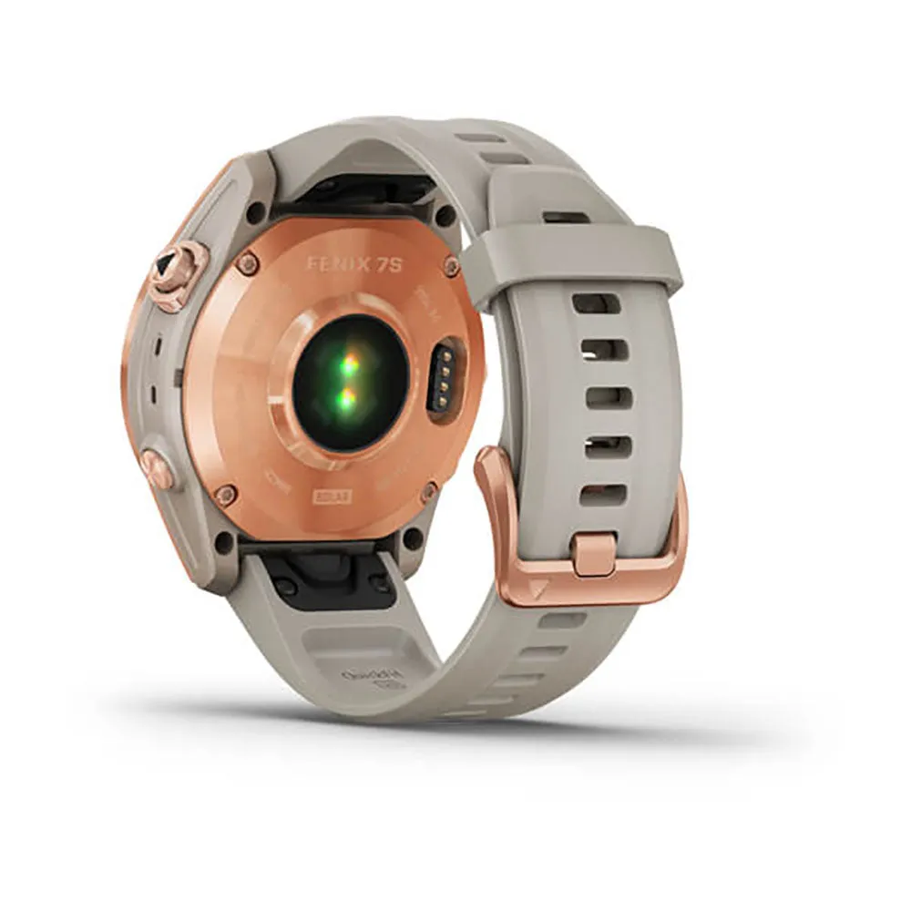 Garmin Fenix 7S Solar Rose Gold With Light Sand Band Full Display Watch - 010-02539-11