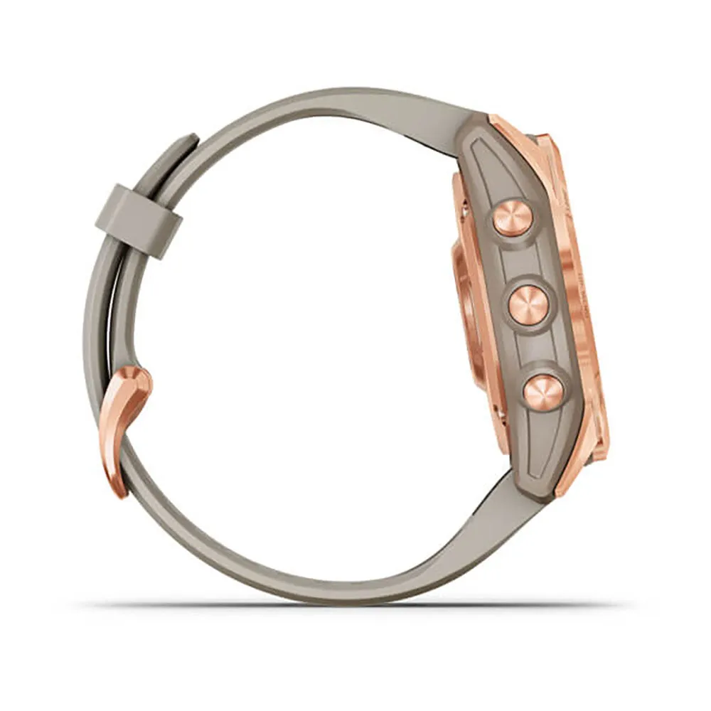 Garmin Fenix 7S Solar Rose Gold With Light Sand Band Full Display Watch - 010-02539-11