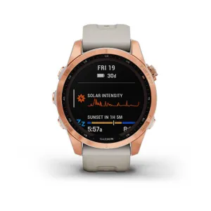 Garmin Fenix 7S Solar Rose Gold With Light Sand Band Full Display Watch - 010-02539-11