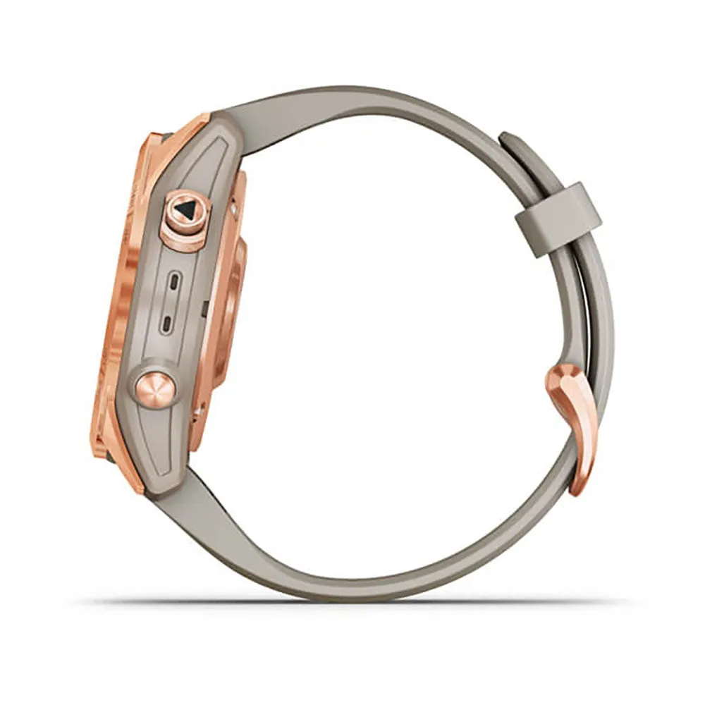 Garmin Fenix 7S Solar Rose Gold With Light Sand Band Full Display Watch - 010-02539-11