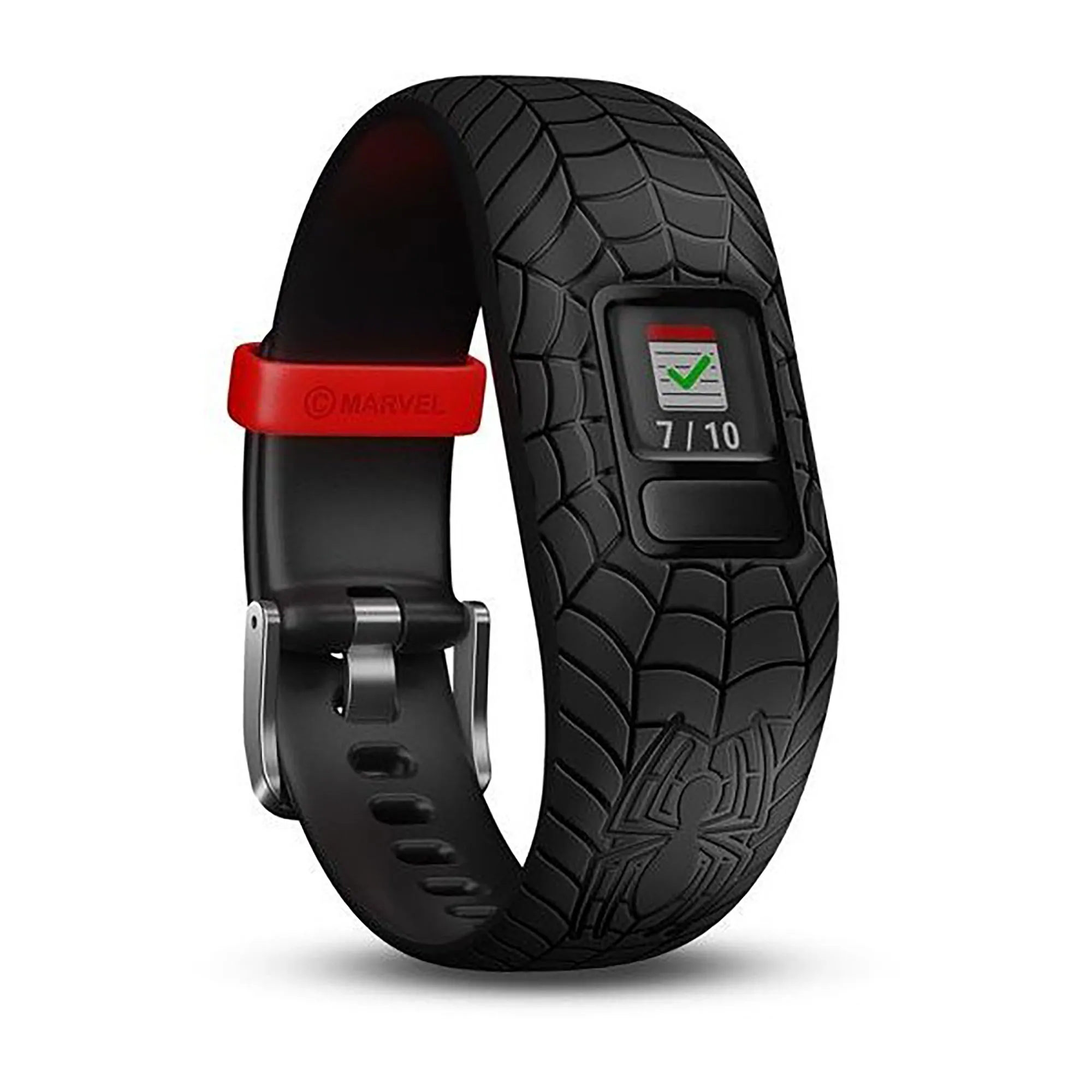 Garmin Vivofit Jr. 2 Silicone Black Spiderman Strap Full Color Display Dial Watch - 010-01909-17