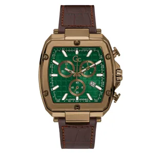 Gc Men's Watch Bronze Tone Case Quartz