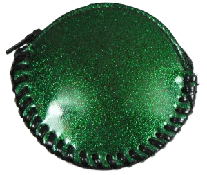 GC03-G - Round Glitter Coin Purse - Green