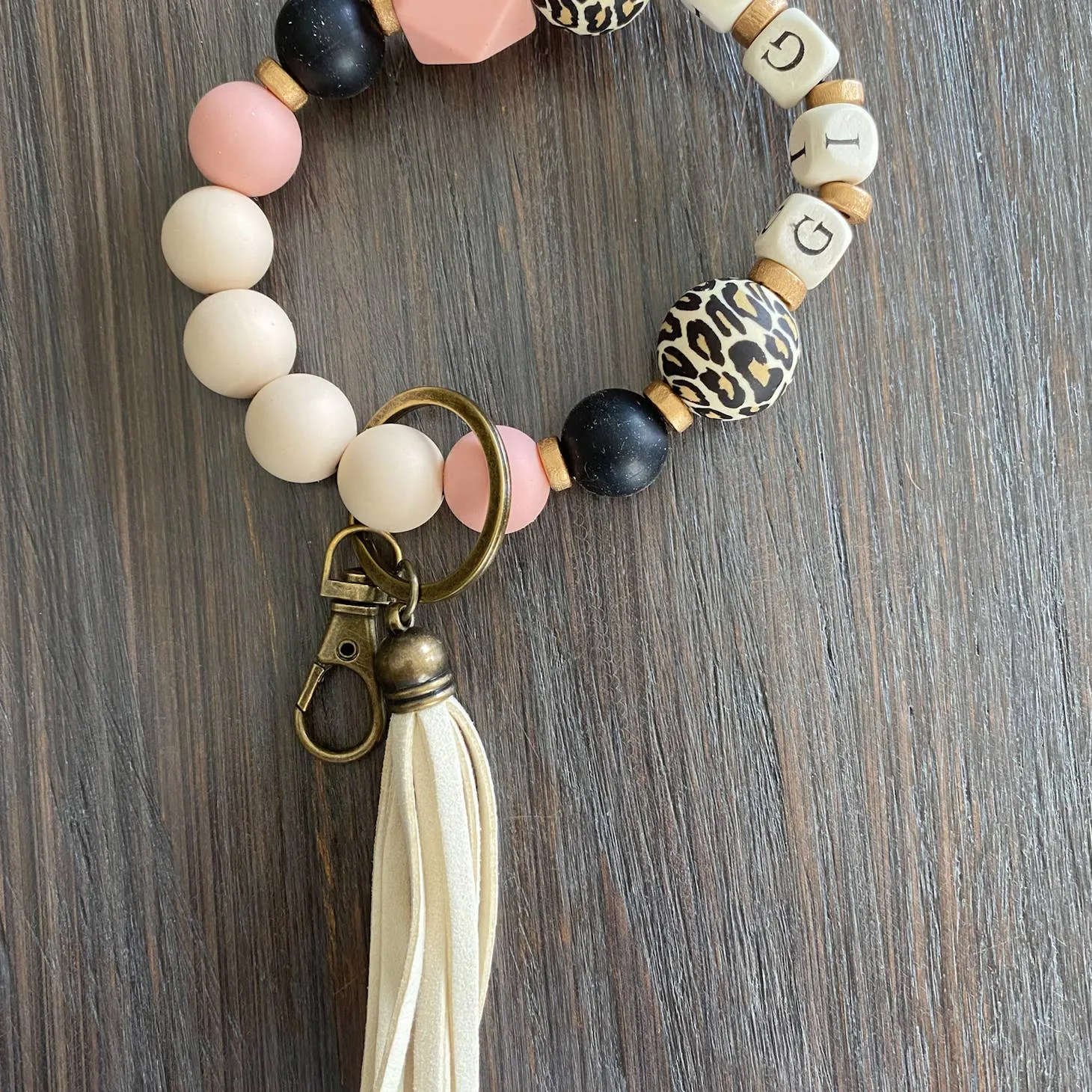 Gigi Silicone Bead Keychain Wristlet