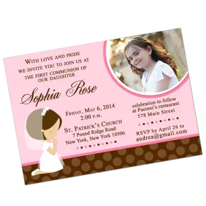 Girl Praying Digital Communion Invitation