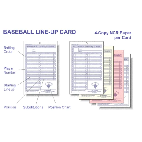 Glover Line Up Cards 4-Part