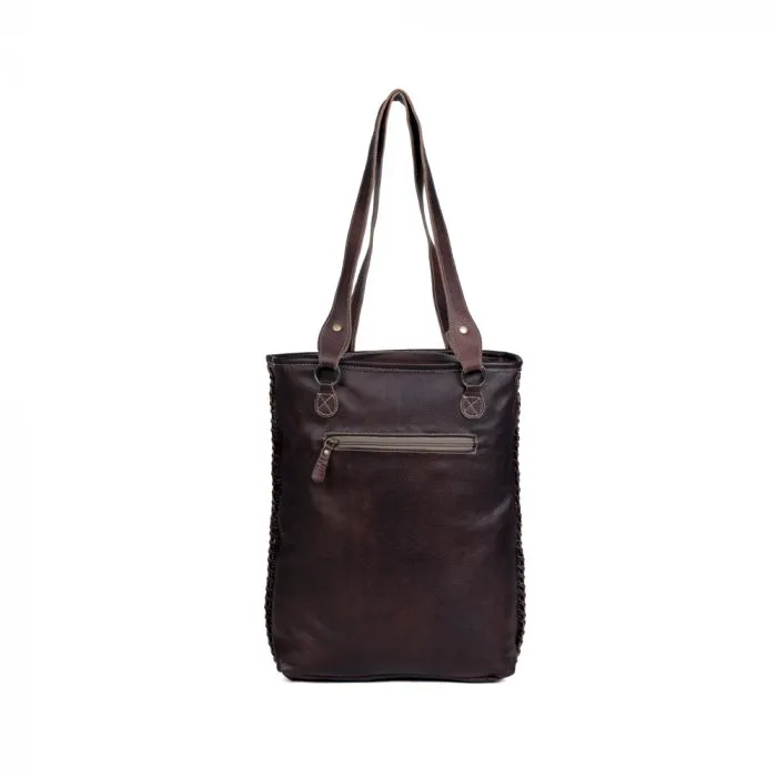 Golden Studs Leather & Hair on bag