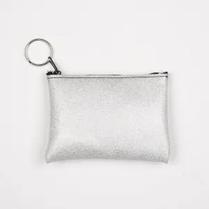 GP16-S - Large Glitter Coin Purse- Silver