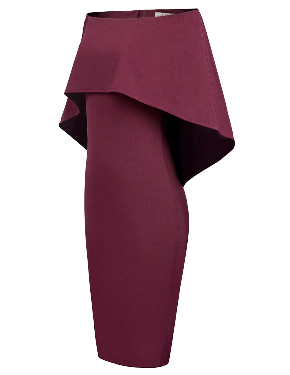 GRACE KARIN Women Off Shoulder Batwing Cape Midi Dress