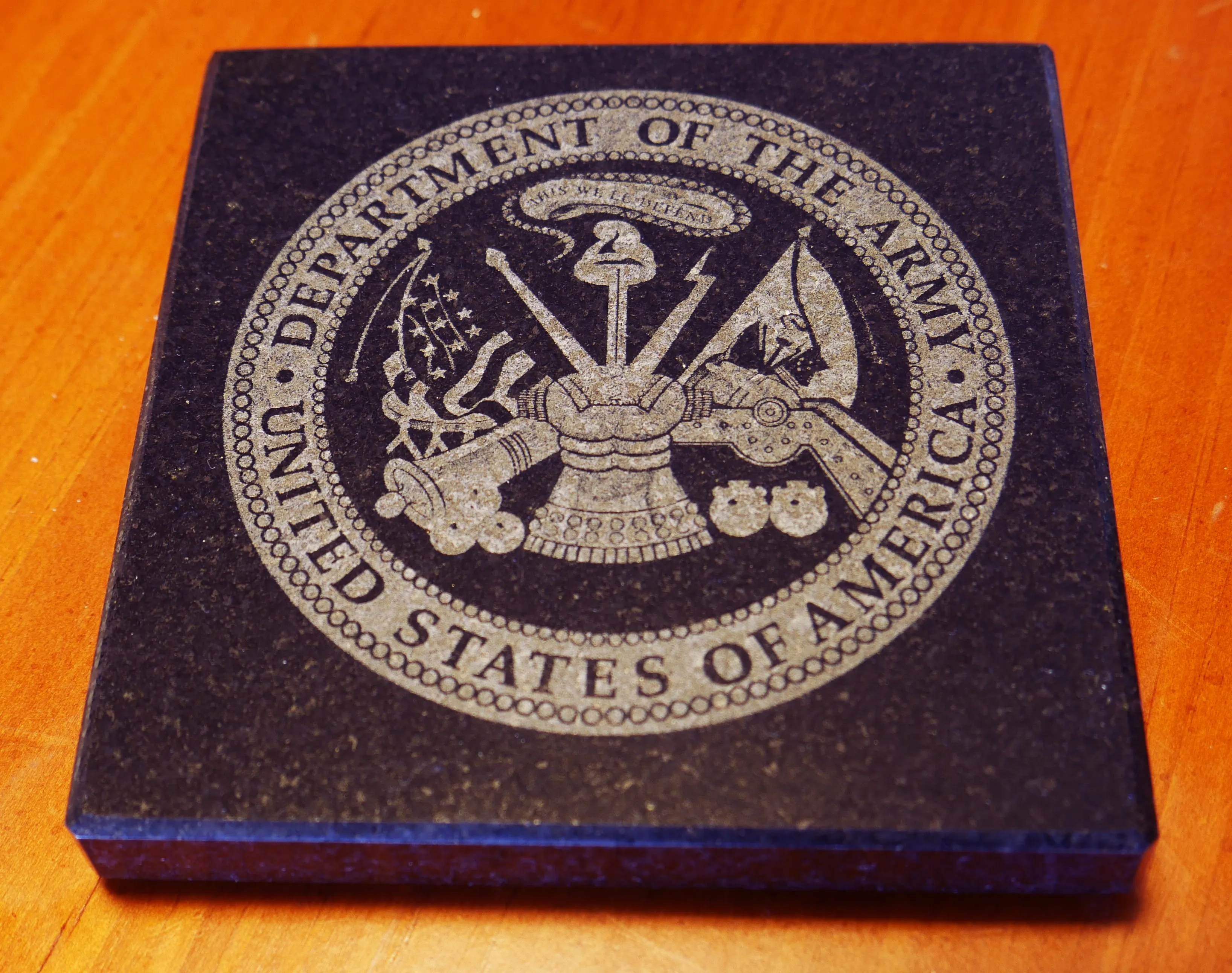 Granite Army Seal Coaster