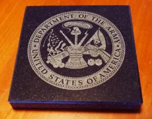 Granite Army Seal Coaster