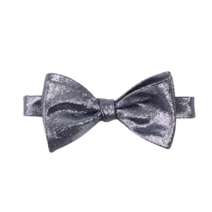 Gray Silver Bow Tie