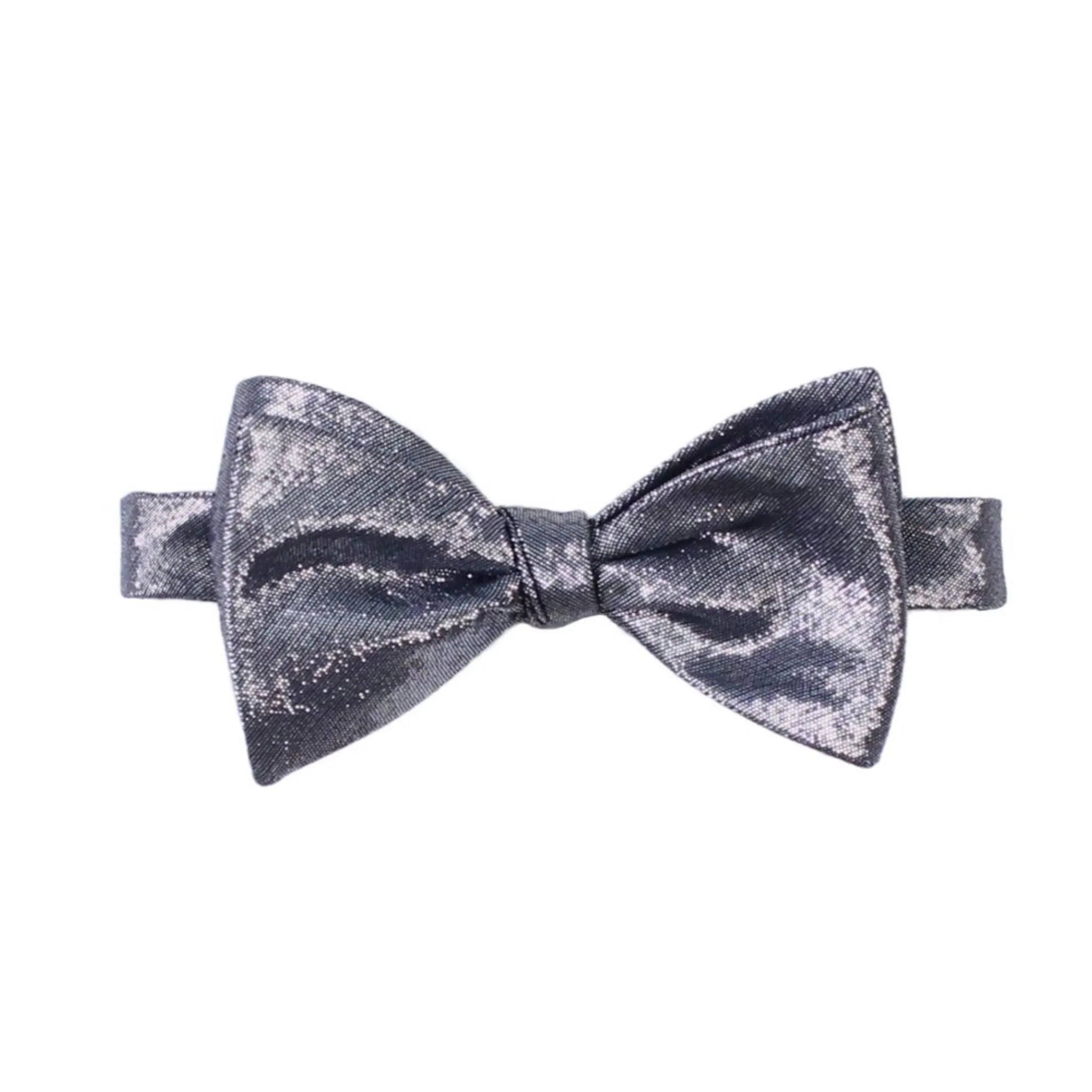 Gray Silver Bow Tie