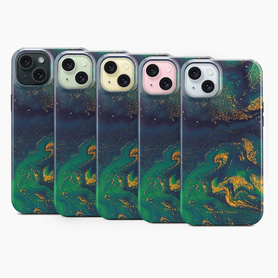 Green Night Quicksand - iPhone 15 Plus Case