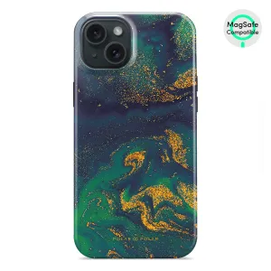 Green Night Quicksand - iPhone 15 Plus Case