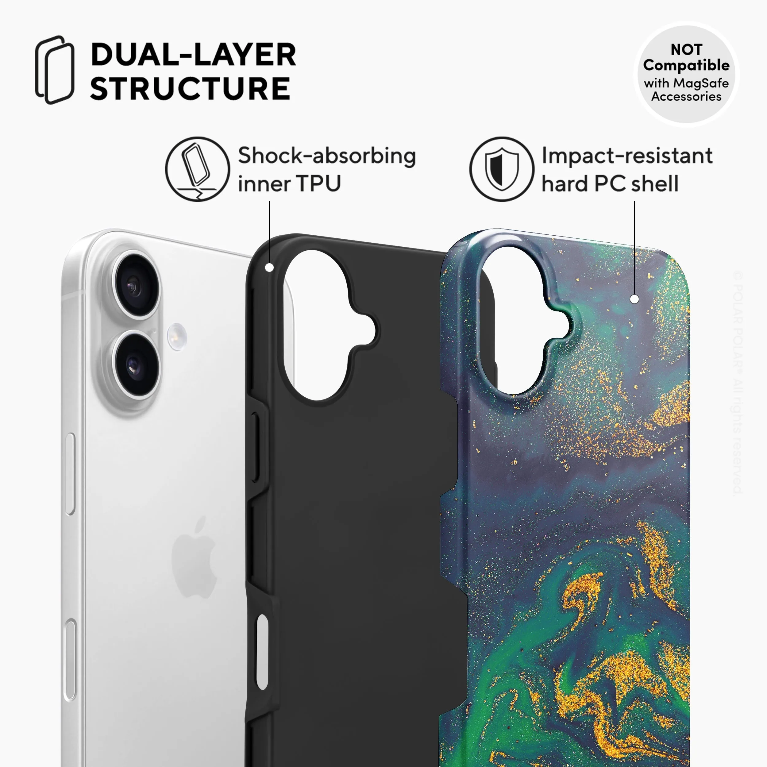 Green Night Quicksand - iPhone 16 Case