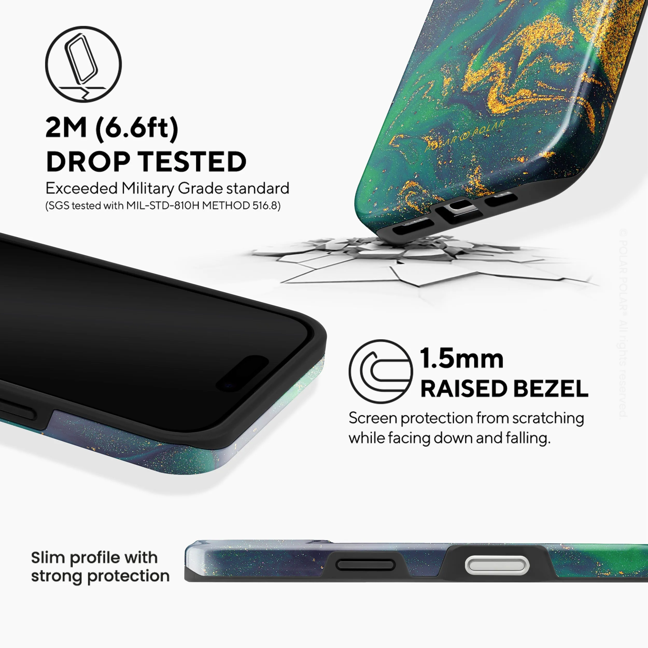 Green Night Quicksand - iPhone 16 Case