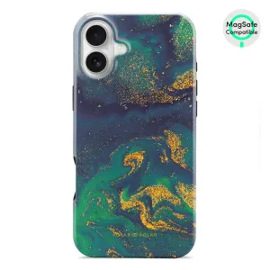 Green Night Quicksand - iPhone 16 Plus Case