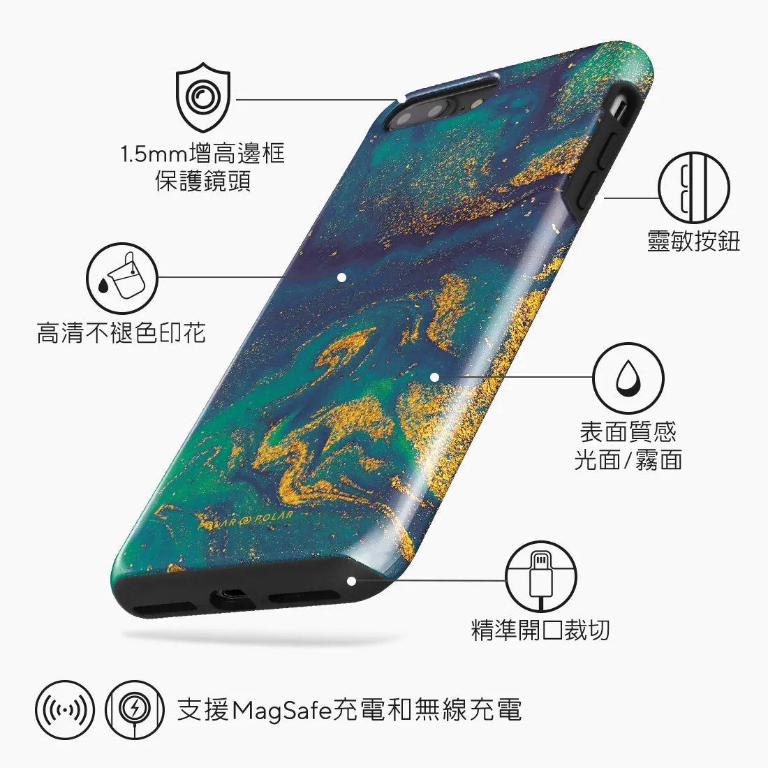 Green Night Quicksand - iPhone 8 Plus/7 Plus Case