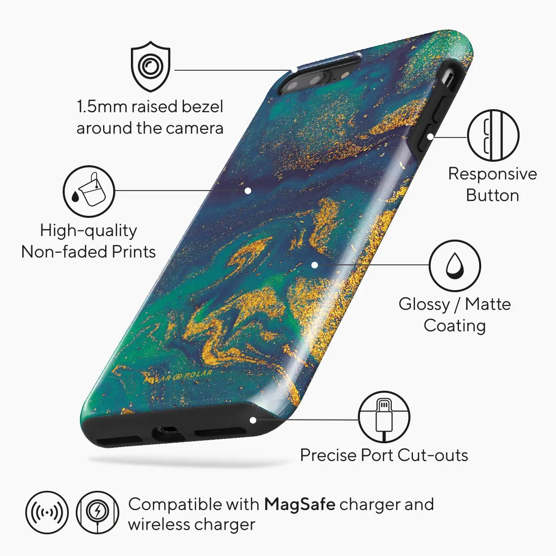Green Night Quicksand - iPhone 8 Plus/7 Plus Case
