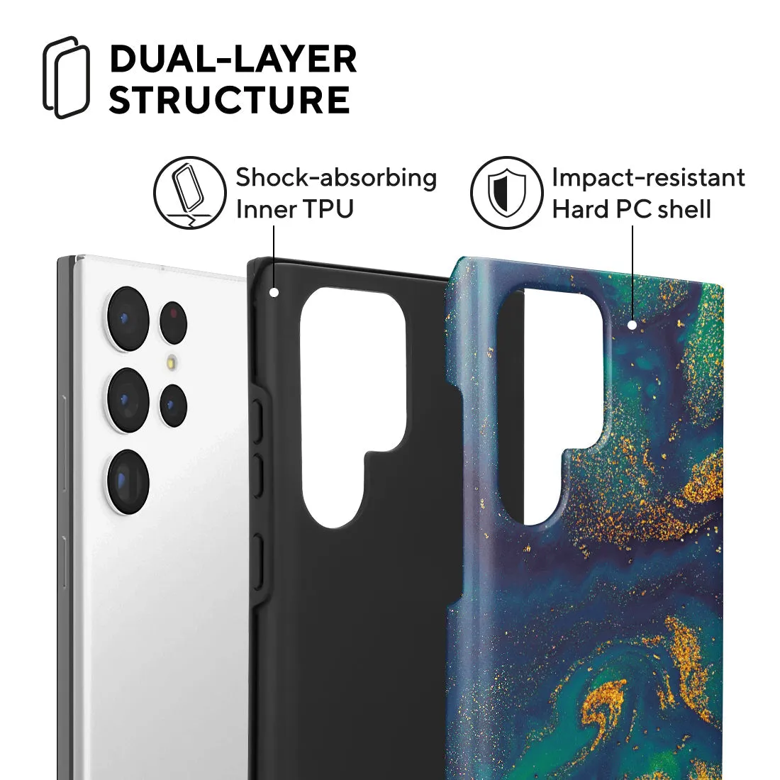 Green Night Quicksand - Samsung Galaxy S22 Ultra 5G Case