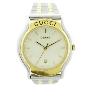 GUCCI 8000L Ladies Quartz Wristwatch Watch Silver Stainless steel 3ATM 60281