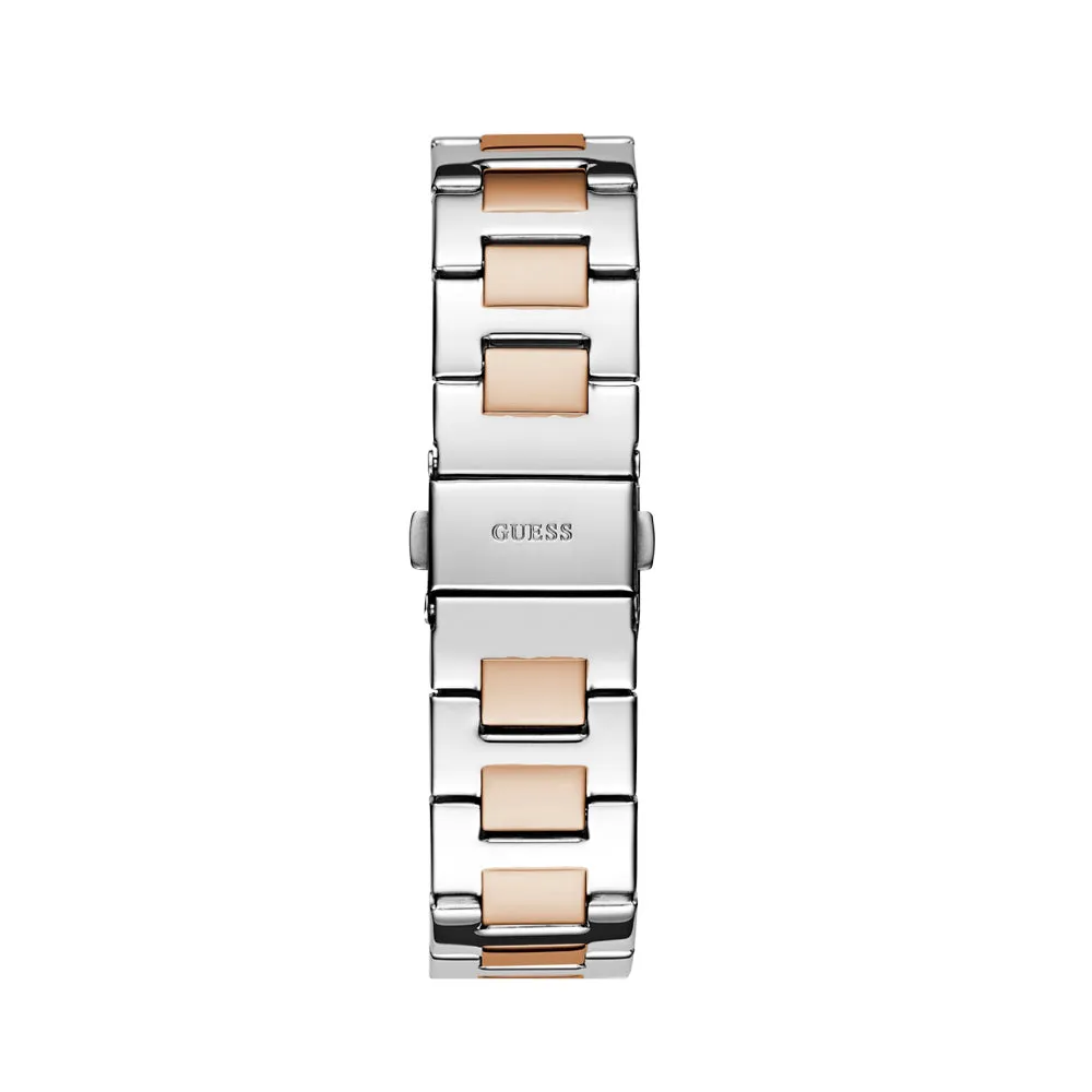 Guess Women's Watch 2-Tone Case Rose Gold Dial Quartz